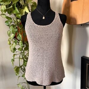 Aerie Dusty Brown Knit Tank Top Cotton Blend - Size XS